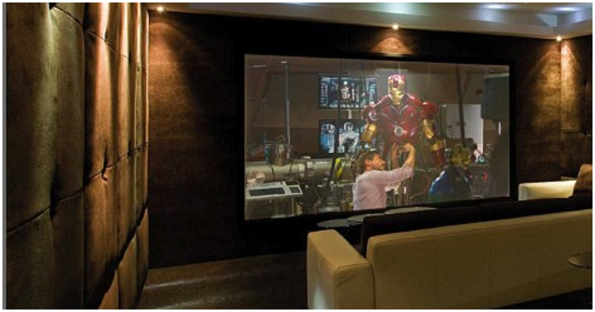 A cinema room in the house