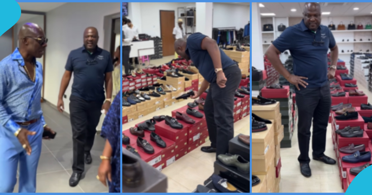 Ibrahim Mahama shops from boutique selling GH¢14,000 slippers, peeps react to video