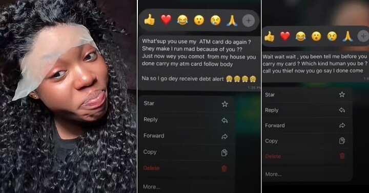 Lady secretly uses boyfriend's ATM to purchase wig, he reacts
