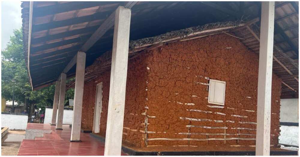 The mud house that Nkrumah was purported to have built for his mother