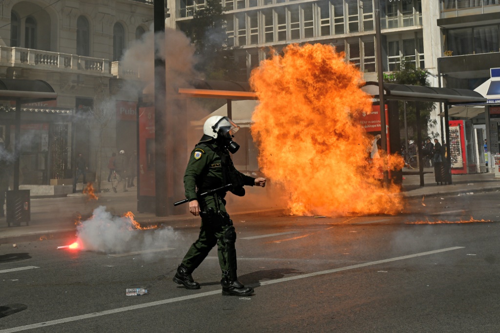 The crash has triggered mass protests that at times turned violent, including in Athens