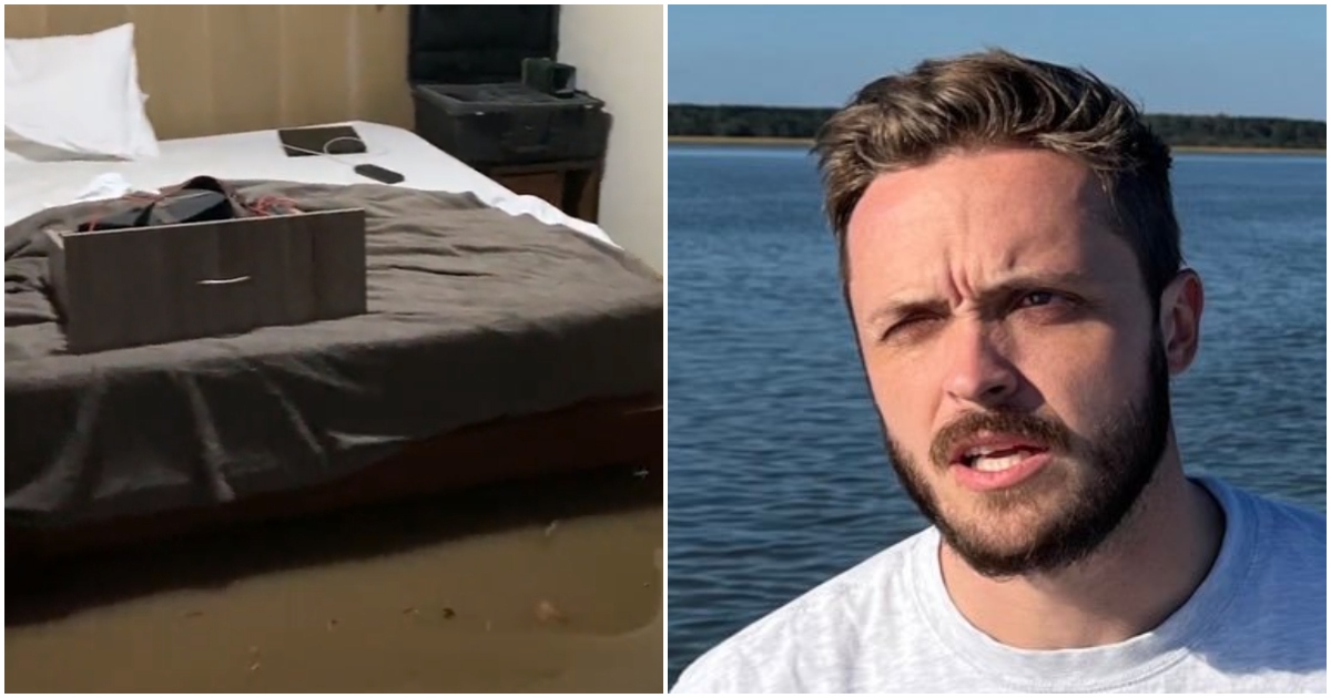 White Man's room flooded