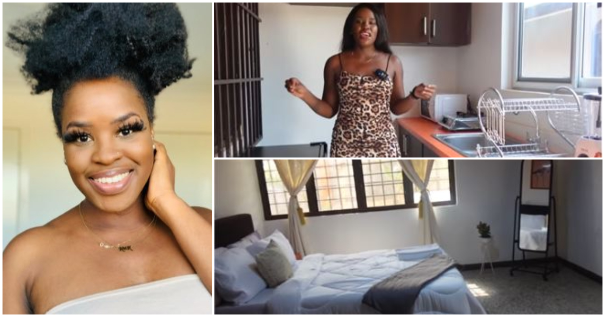 Woman flaunts her second home in Ghana