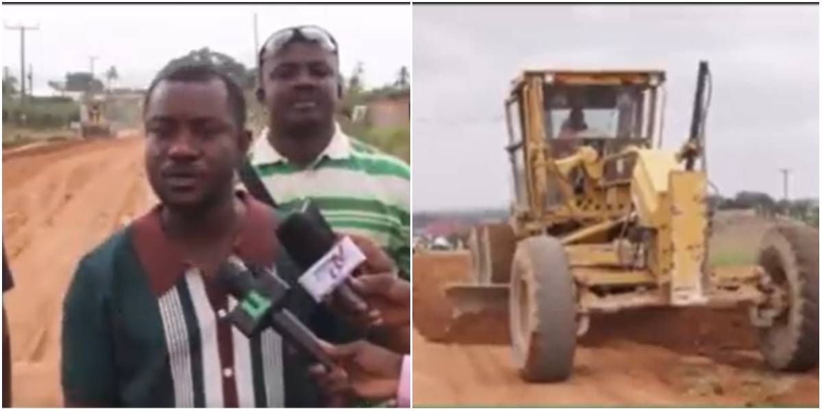 Private Ghanaian funds road construction in community