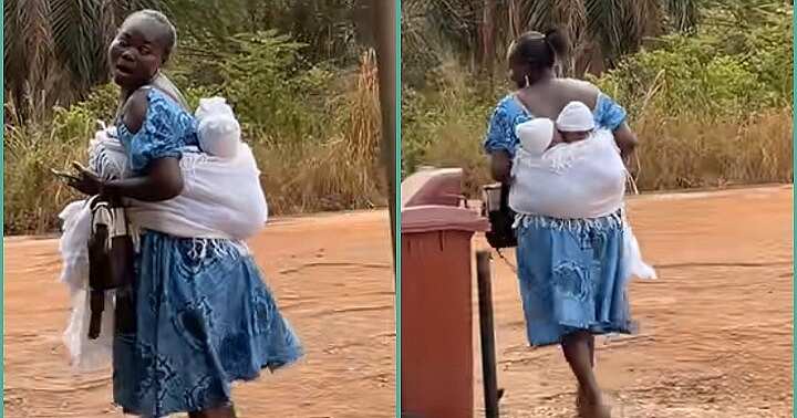 Video shows woman backing her twin babies