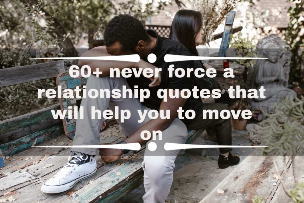 never force a relationship quotes