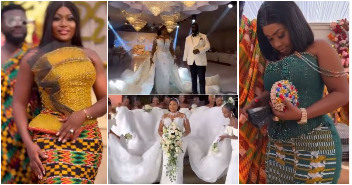 Bride whose guest stole show at her engagement 'redeems' herself with gown at wedding