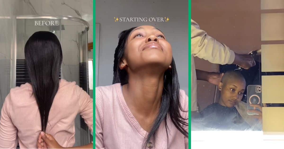 Woman bravely ditches her long relaxed hair in TikTok video, garners mixed reactions from netizens