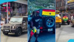 Accra to London G-Wagon driver makes it to US, flaunts GH number plate in New York