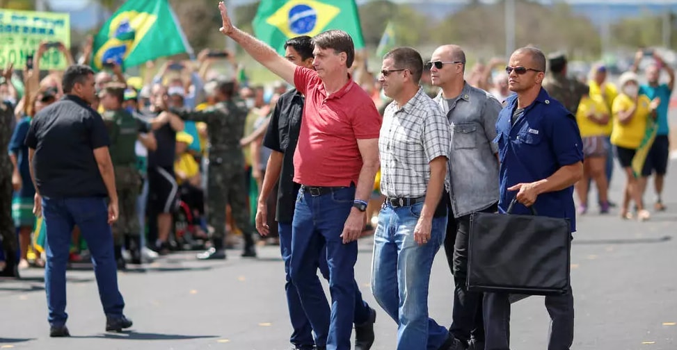 Coronavirus in Brazil: President Jair Bolsonaro joins protest against lockdown orders