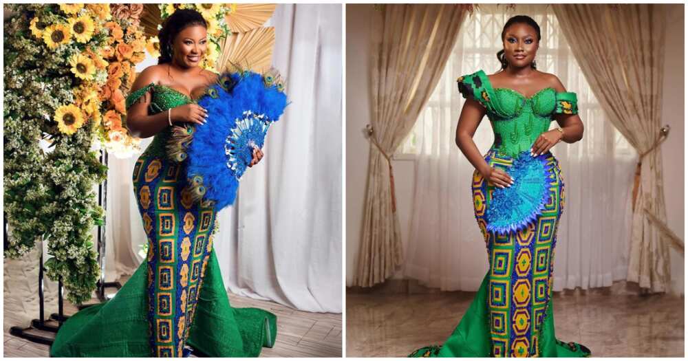 Ghanaian Nurse Recreates Anita Sefa Boakye's Traditional Wedding Looks, Netizens Reacts