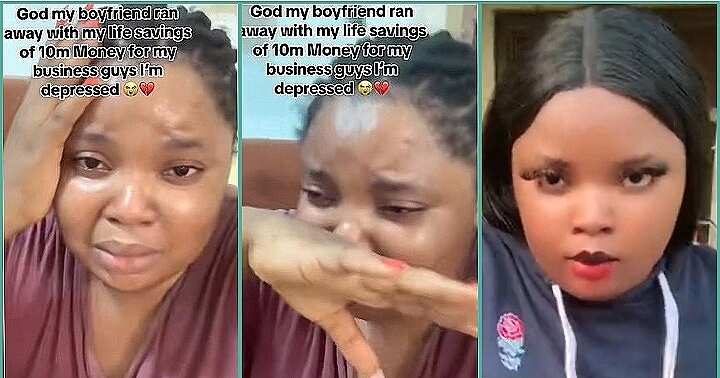 Lady devastated as her boyfriend steals her GH¢112,000 business money, video stirs emotions