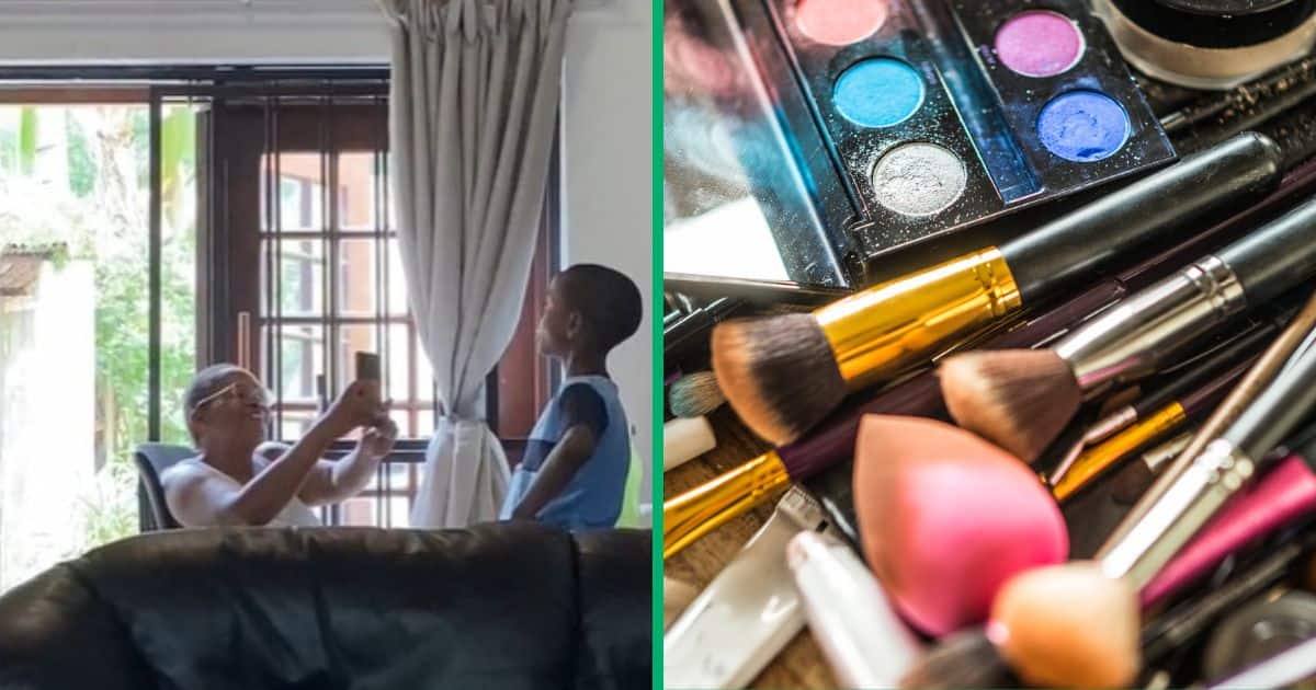 Lady's brother puts on flawless makeup, video impresses many people on social media