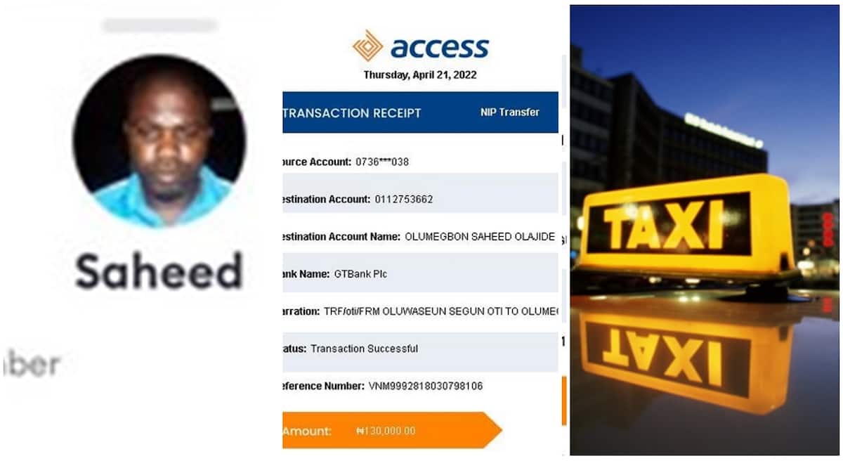 Saheed Olumegbon, a taxi driver has refunded 130k mistakenly sent to him by a client.