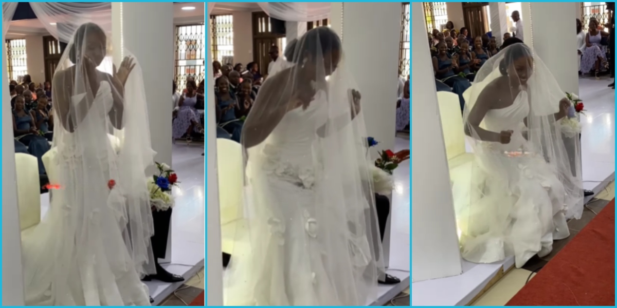 Dr Ofori Sarpong’s daughter ‘goes down low’ in church during her wedding ceremony