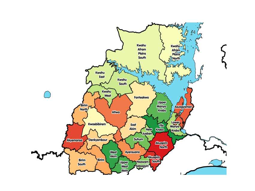 Districts in the Eastern Region