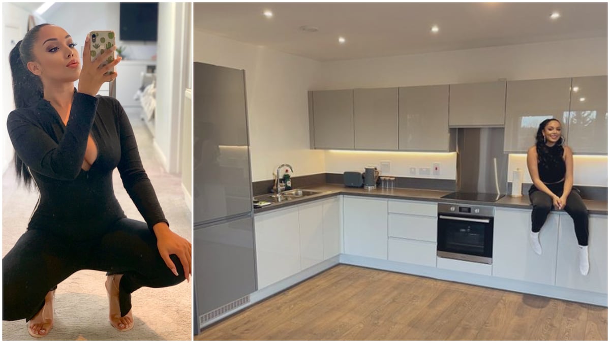Young lady buys new house for herself, viral photo shows inside the ultra modern kitchen