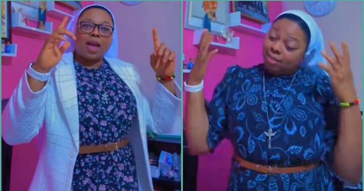 Reverend sister tackles ladies who refused to become nuns, video trends: "You dey do shakara abi?"