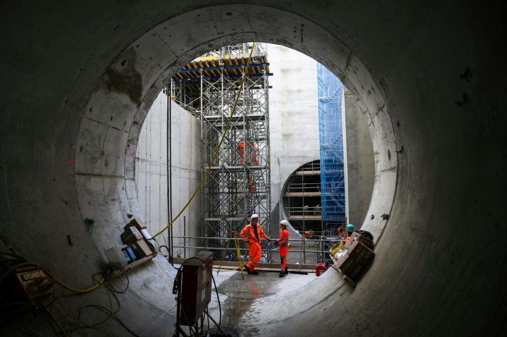 The seven-metre wide tunnel will stop excess sewage flowing into the river