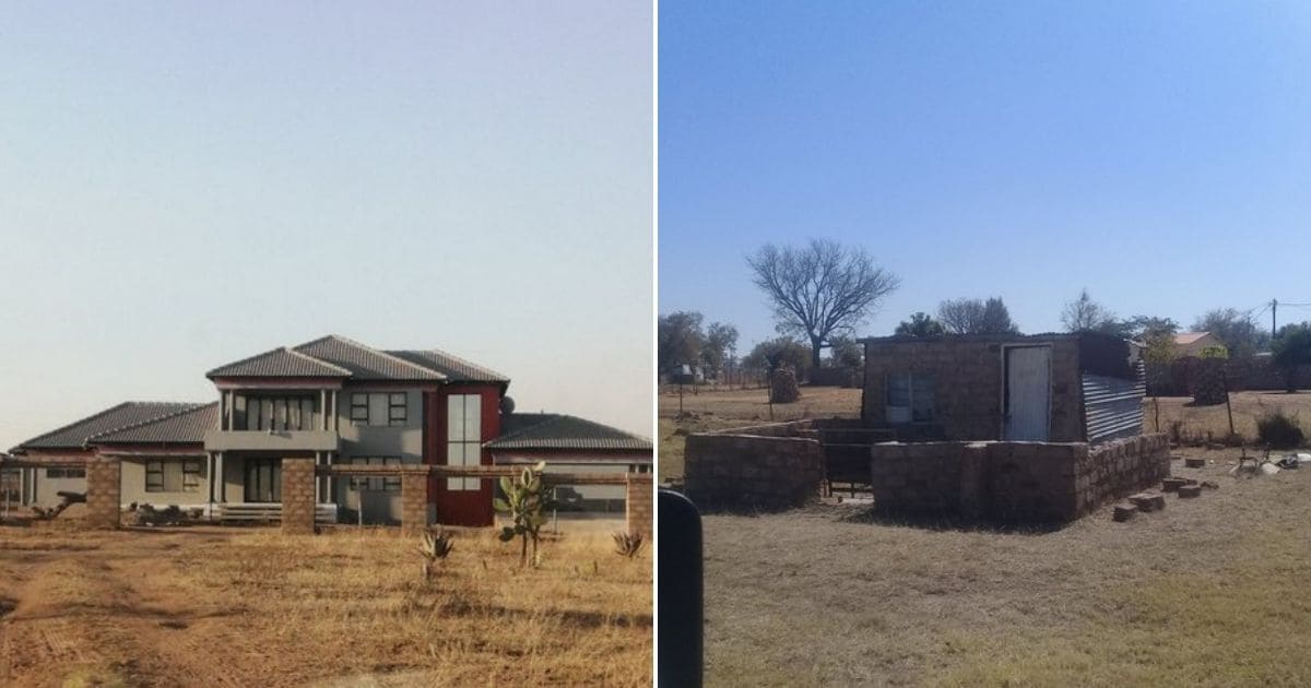 Man shares before and after photos of mansion he built for himself
