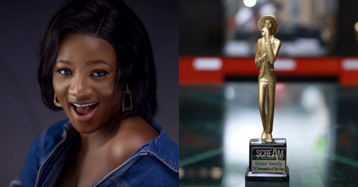 Adom TV's Sister Sandy wins TV personality of the year award in all of West Africa