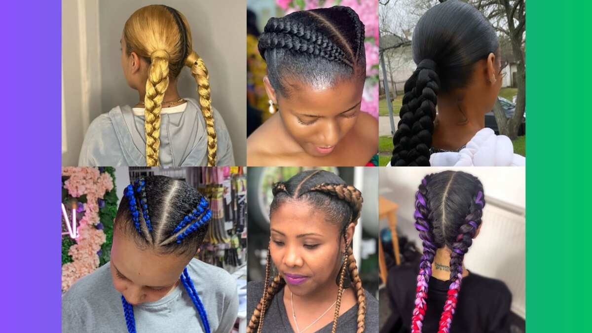2 braids on each side