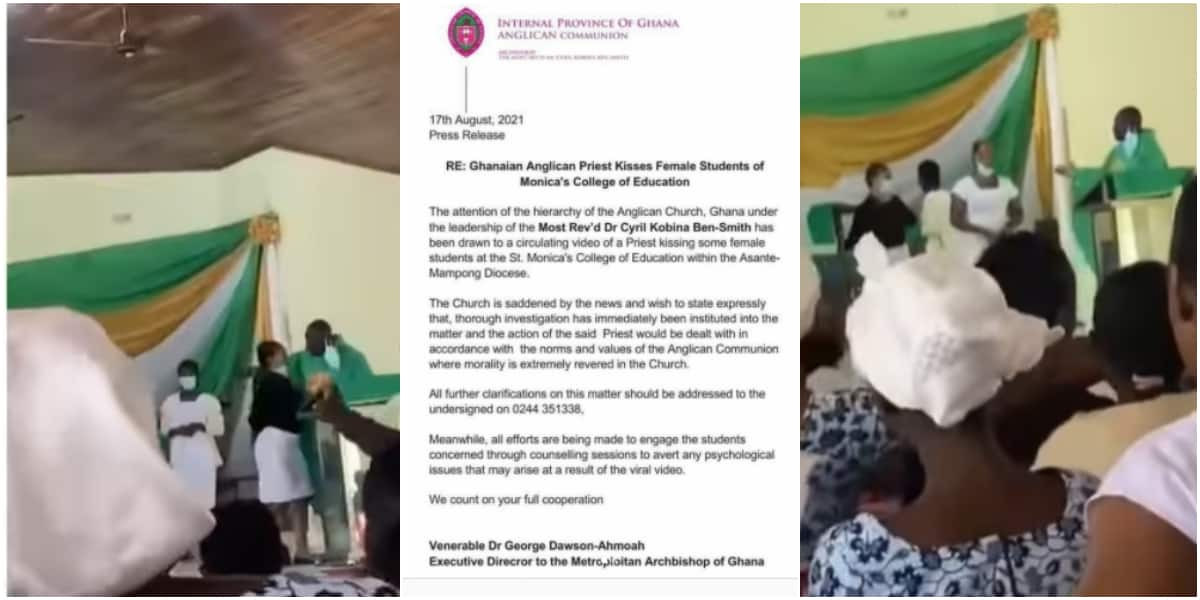 The Anglican Church of Ghana has released a statement about the viral video