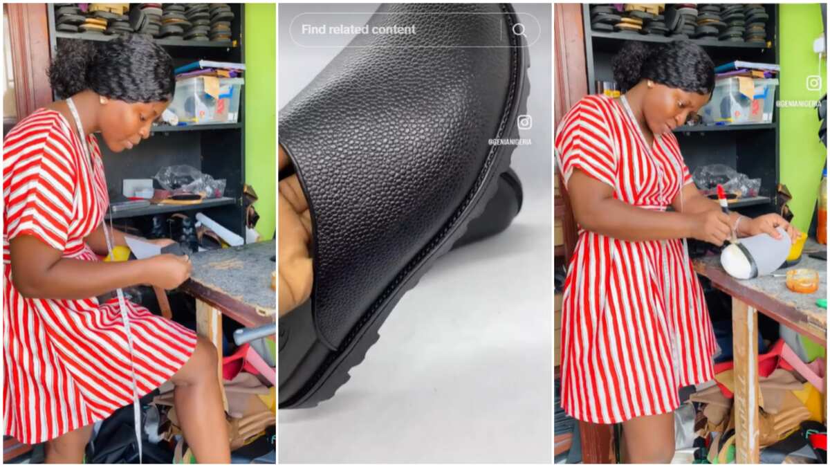 "Keep it up": Young lady makes cute shoe by herself, clients from the UK rush her