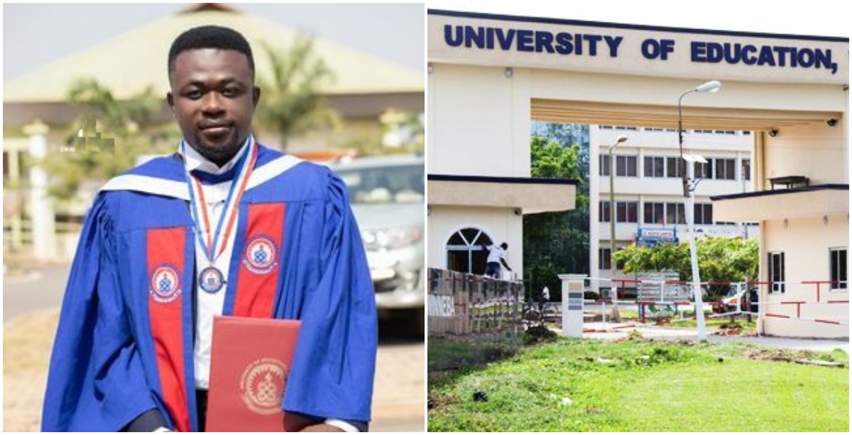 Douglas Boateng after getting his degree at UEW