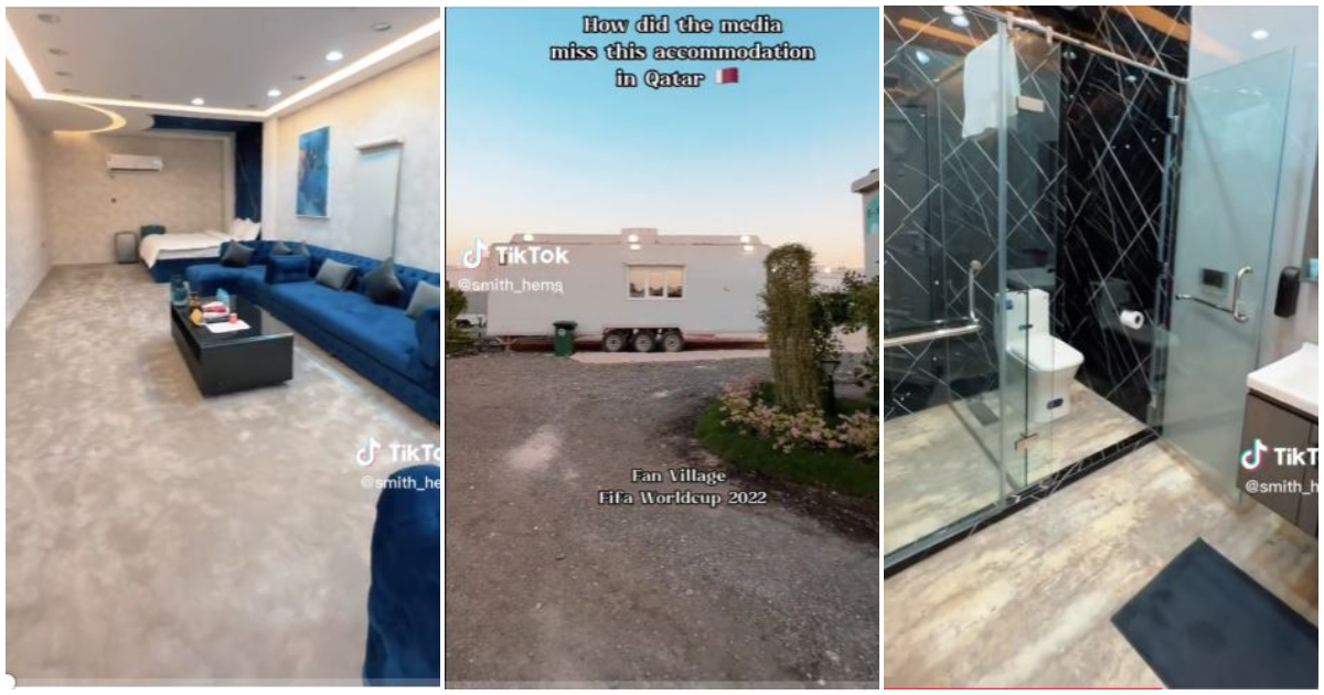 Man shares video on TikTok showing how people are living in mobile homes in Qatar for the World Cup