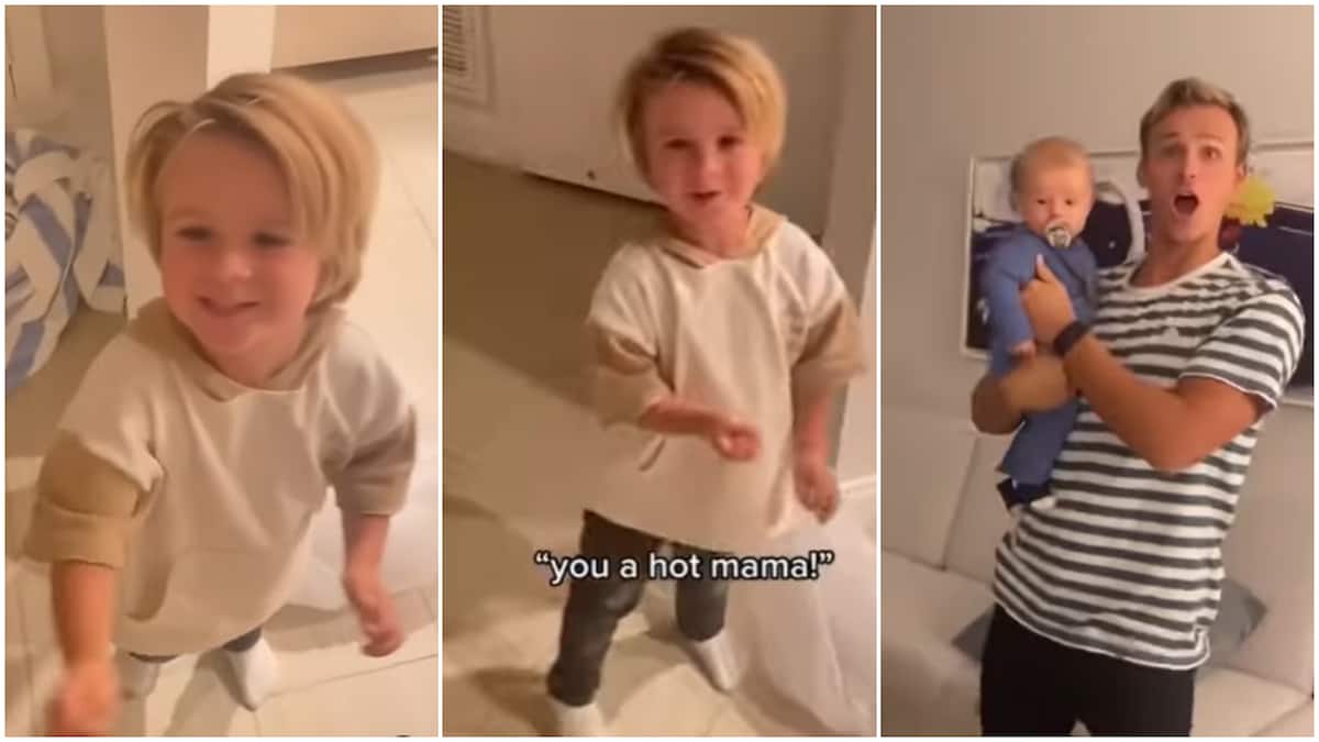 Wow you a hot mama: Little boy says as he sees his mother's new hairstyle
