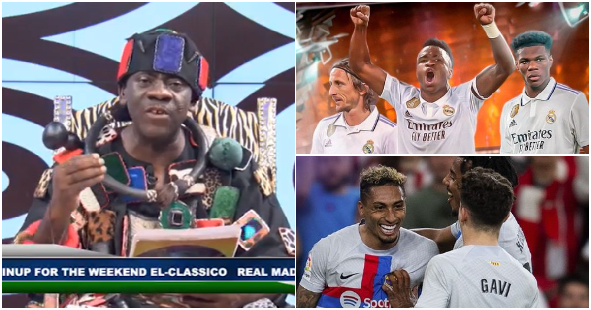 Akrobeto drops lineup for Madrid vs Barca game; funny video gets Ghanaians laughing hard