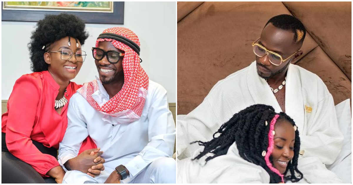Okyeame Kwame: Ghanaian rapper spotted kissing wife passionately, photo causes frenzy online