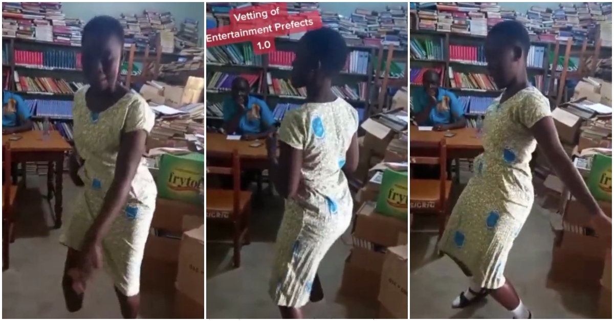 Photos from video of entertainment prefect aspirant dancing during vetting