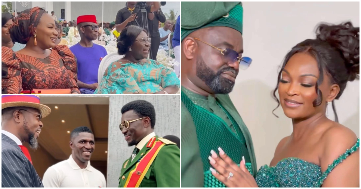 Samira Bawumia, Cheddar and other famous Ghanaians attend wedding of Shatta Wale's godfather and Akufo-Addo 'girl' (Videos)