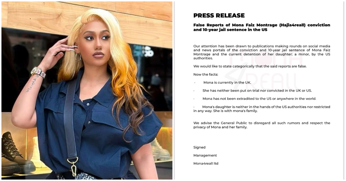 Hajia 4Reall's management dropped a statement about her purported arrest