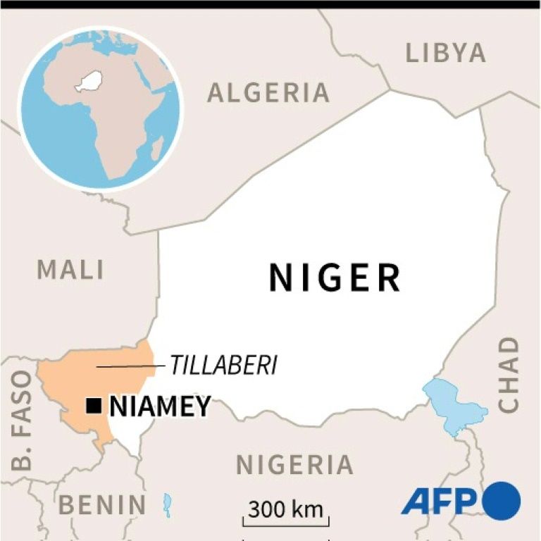 Map of Niger locating the Tillaberi region