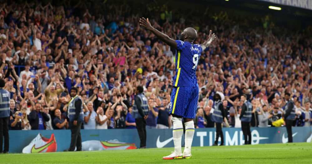 Romelu Lukaku celebrating after scoring for Chelsea. Photo: Getty Images.