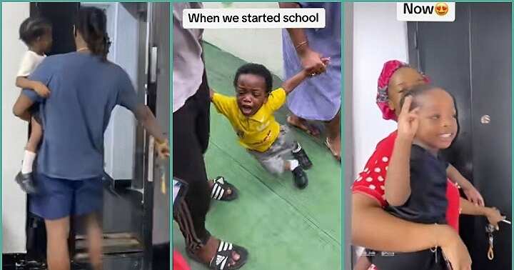 Little boy refuses to cry in school