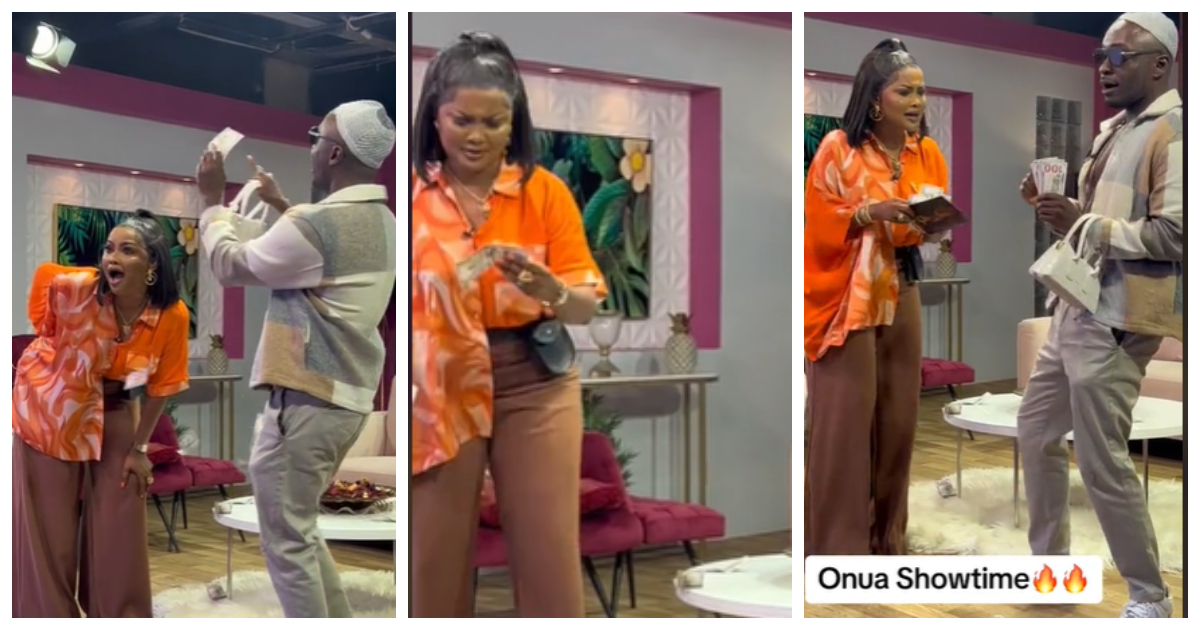 Nana Ama McBrown wowed after Time Gh sprayed her with dollar bills in TikTok video