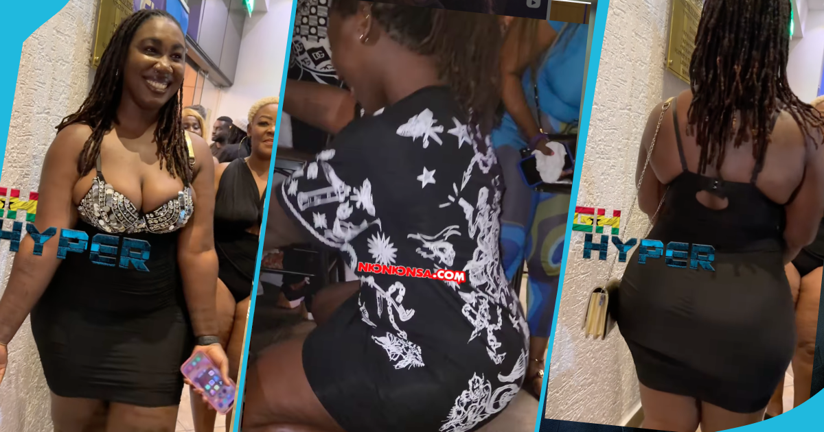 Funny Face's baby mama slays in stylish black dress as she shakes her backside at Ridge Condos All Black party