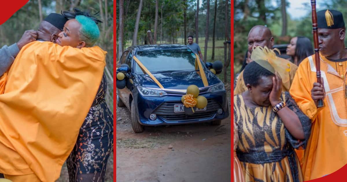 Eldoret woman Winny Jepkemei gifted her parents a car.