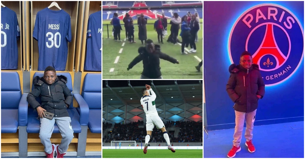 Yaw Dabo performs Christiano Ronaldo's signature 'siuu' at Messi's club PSG in video