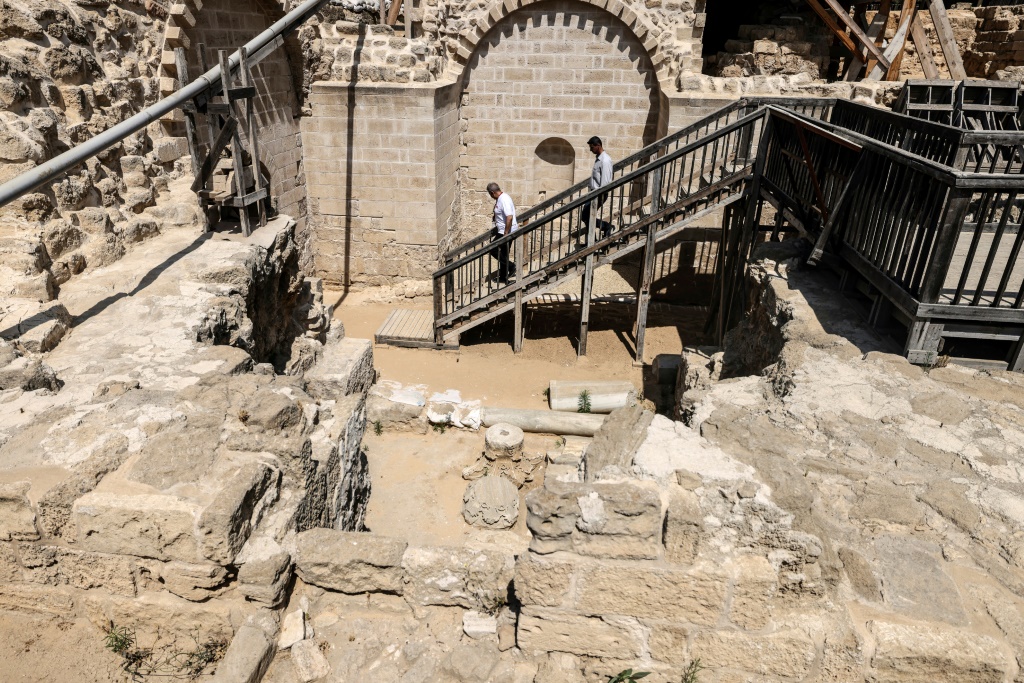 The archaeological site of Saint Hilarion includes an atrium, baths and multiple churches -- testament to an era when Gaza was a crossroads for Mediterranean pilgrims