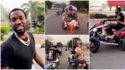 US rapper Meek Mill goes biking after arriving in Accra for Afro Nation, pulls off crazy stunt in video