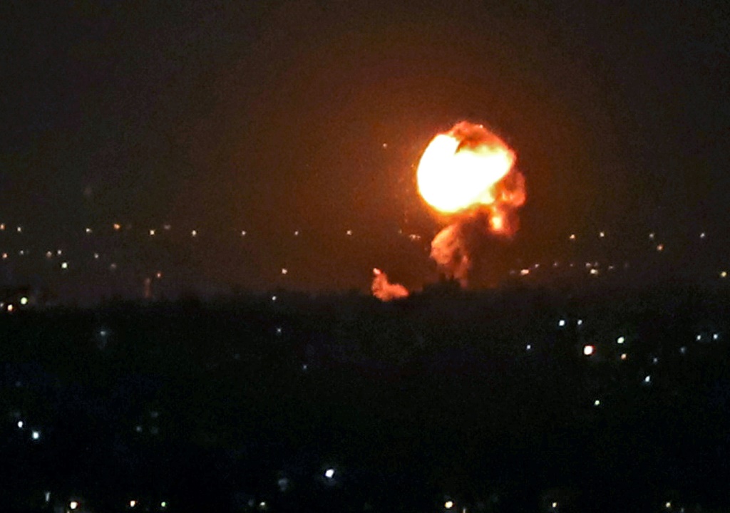 Israeli fighter jets struck the Gaza Strip on Friday, in response to rockets fired towards Israel