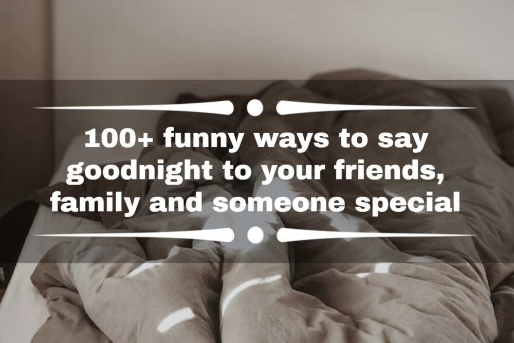 100+ funny ways to say goodnight to your friends, family and someone  special 