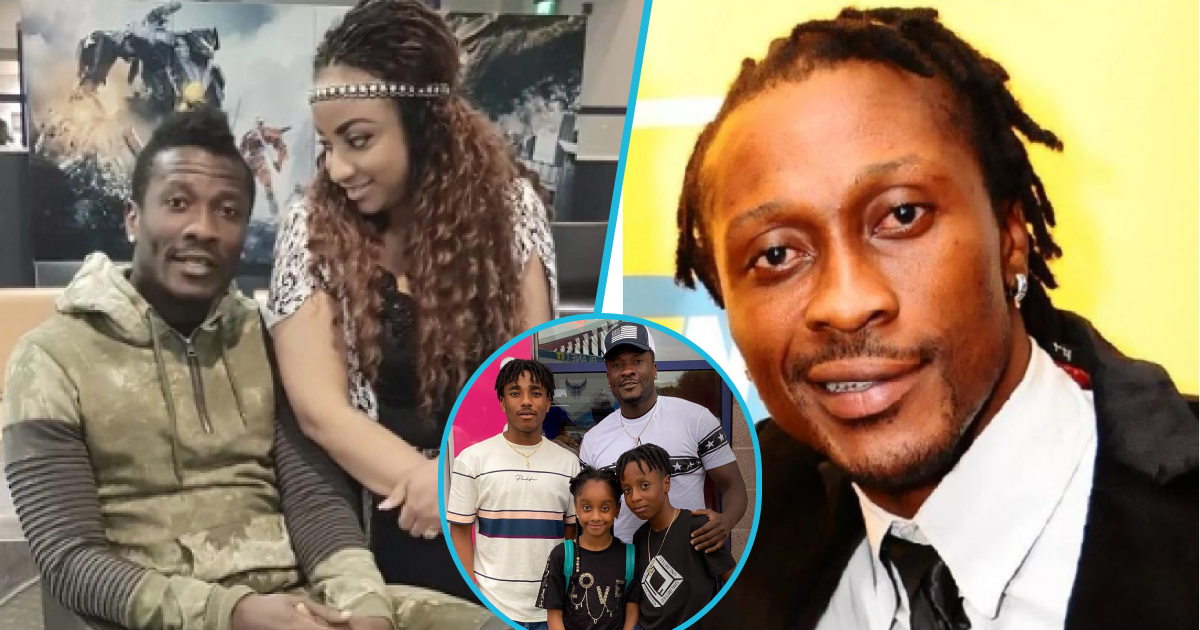 Photos of Asamoah Gyan, his ex-wife Gifty, their children and his brother Baffour Gyan (R).