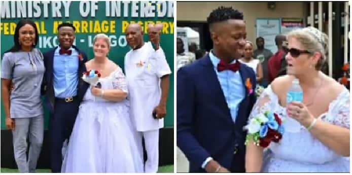 The Nigerian man took his Oyinbo sweetheart to the Ikoyi Registry, Lagos