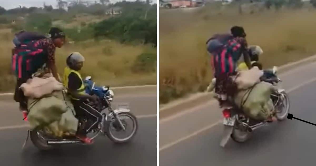 woman riding on back of motorbike